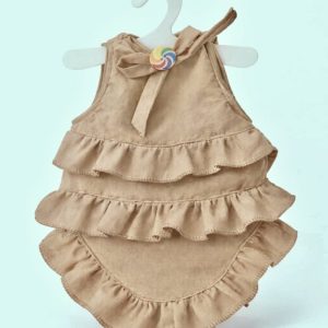 Mocha Pink Ruffle Princess Pet Dress