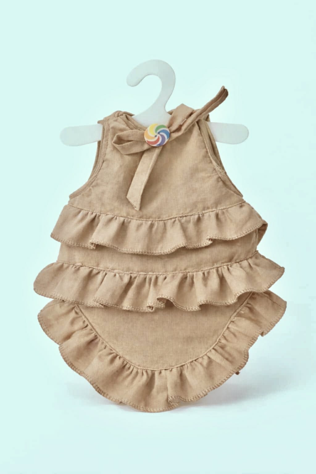 Mocha Pink Ruffle Princess Pet Dress