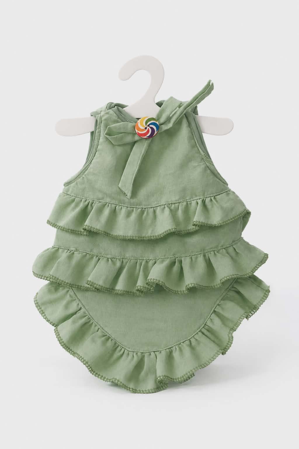 Green Pink Ruffle Princess Pet Dress