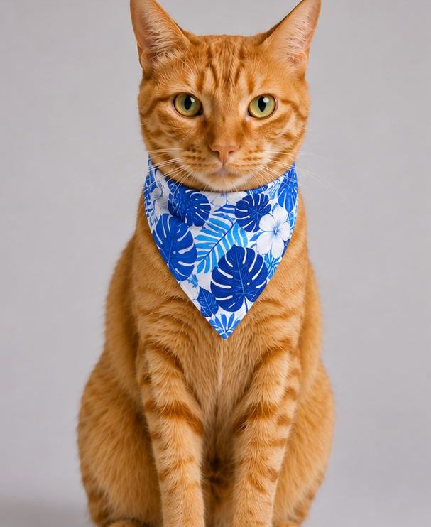 MeinMilo Floral White Pet Bandana - Image 4