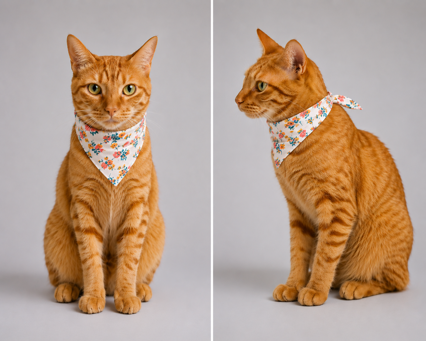MeinMilo Floral White Pet Bandana - Image 5