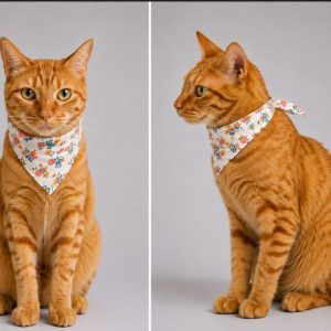 MeinMilo Floral White Pet Bandana