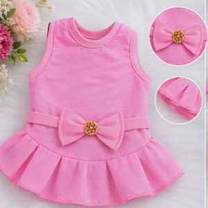 Floral Pink, Yellow and red Ruffle Princess Pet Dress (100 pcs)